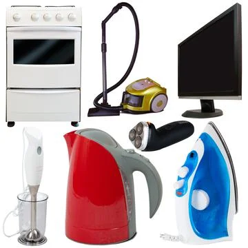 Set of consumer electronics Stock Photos