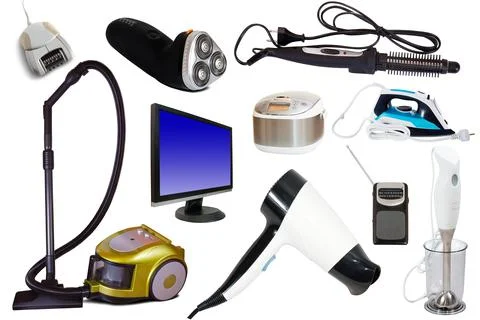 Set of consumer electronics Stock Photos