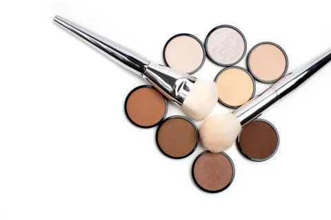 Set of contouring refill with a brushes Stock Photos