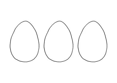 Set the contours and shape of eggs for coloring at Easter. The template for c Stock Illustration