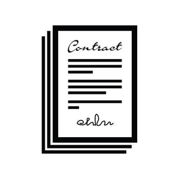 Set of contracts Stock Illustration