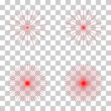Set of converging radiating lines burst icon, geometric sunburst element, sun Stock Illustration