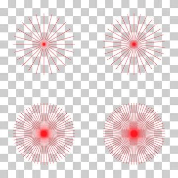 Set of converging radiating lines burst icon, geometric sunburst element, sun Stock Illustration