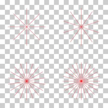 Set of converging radiating lines burst icon, geometric sunburst element, sun Stock Illustration