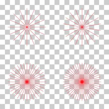 Set of converging radiating lines burst icon, geometric sunburst element, sun Stock Illustration