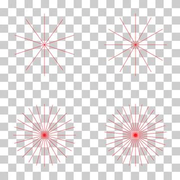 Set of converging radiating lines burst icon, geometric sunburst element, sun Stock Illustration