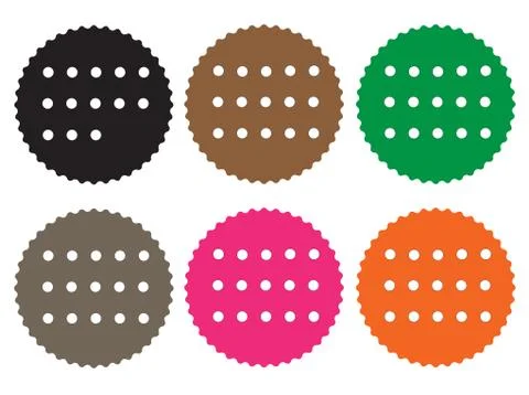 Set cookie icon Illustrazione stock