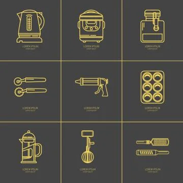 Set for cooking Stock Illustration