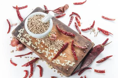 Set of cooking ingredient Stock Photos