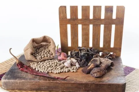 Set of cooking ingredient Stock Photos