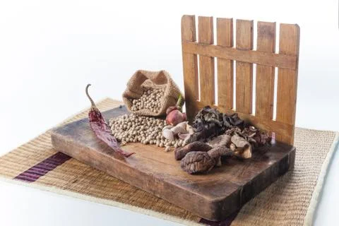 Set of cooking ingredient Stock Photos