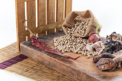 Set of cooking ingredient Stock Photos