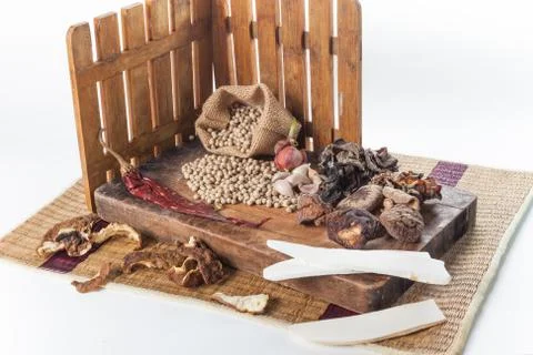 Set of cooking ingredient Stock Photos