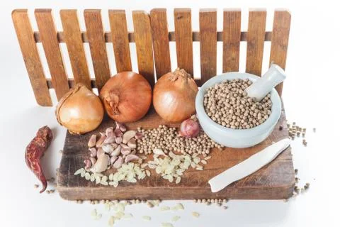 Set of cooking ingredient Stock Photos