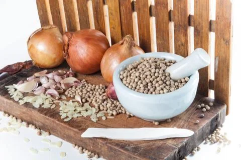 Set of cooking ingredient Stock Photos