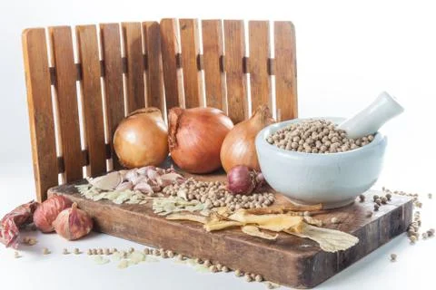 Set of cooking ingredient Stock Photos