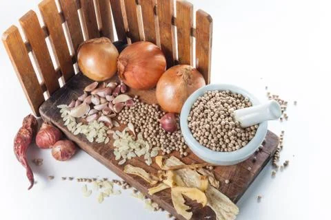 Set of cooking ingredient Stock Photos