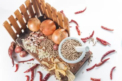 Set of cooking ingredient Stock Photos