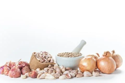 Set of cooking ingredient Stock Photos