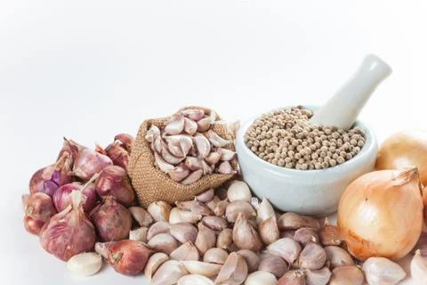 Set of cooking ingredient Stock Photos