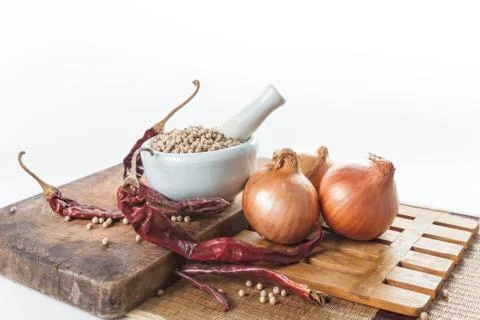 Set of cooking ingredient Stock Photos