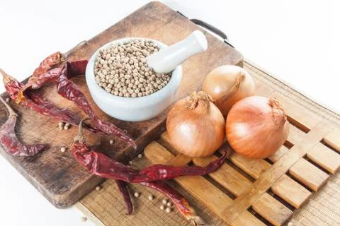 Set of cooking ingredient Stock Photos