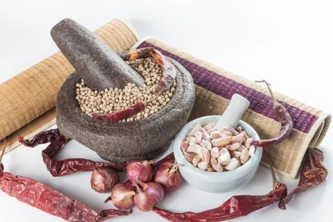 Set of cooking ingredient Stock Photos