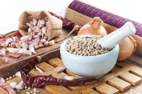 Set of cooking ingredient Stock Photos