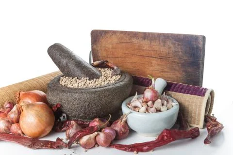Set of cooking ingredient Stock Photos