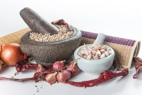 Set of cooking ingredient Stock Photos