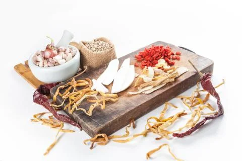 Set of cooking ingredient Stock Photos