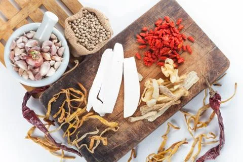 Set of cooking ingredient Stock Photos