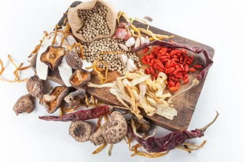 Set of cooking ingredient Stock Photos
