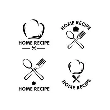 Set of cooking logo template design Stock Illustration