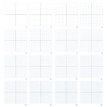 Set of coordinate grids Stock Illustration