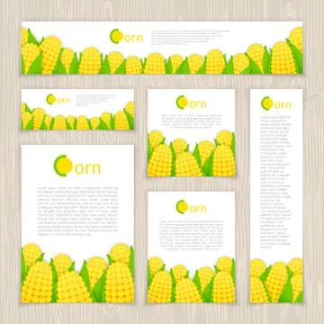 Set of Corn Banners Stock Illustration