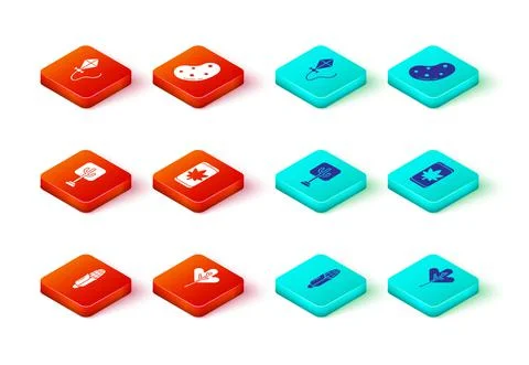 Set Corn, Leaf leaves, Tree, on mobile phone, Potato and Kite icon. Vector Stock Illustration