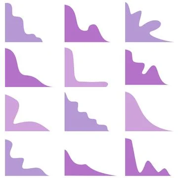 Set of Corner Border Elements Stock Illustration