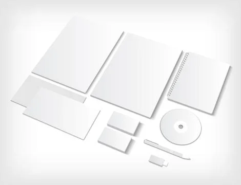 Set of corporate template mock up Stock Illustration