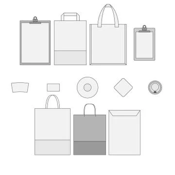 Set of corporate Templates Stock Illustration