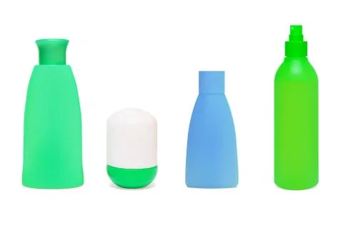 Set of cosmetic bottles. Stock Illustration