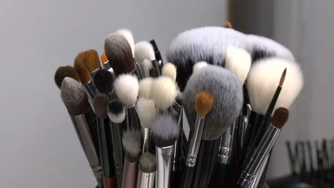 Set of a cosmetic brushes Stock Footage 259503669
