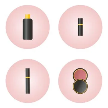 Set cosmetics design over white background vector illustration Stock Illustration