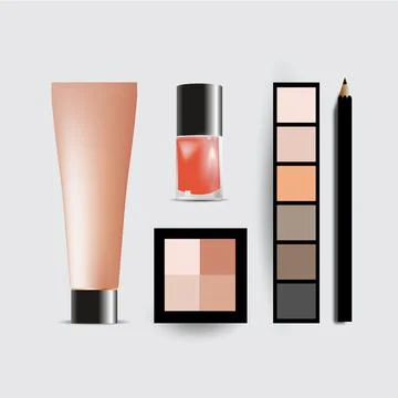 Set of cosmetics elements Illustrazione stock