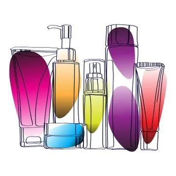 Set of cosmetics Stockillustratie