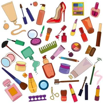 Set of cosmetics 스톡 일러스트