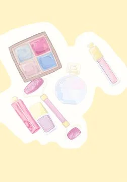A set of cosmetics Stock Illustration