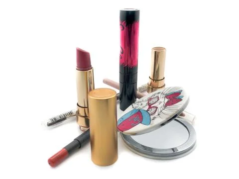 Set of cosmetics isolated on a white background. Stock Photos