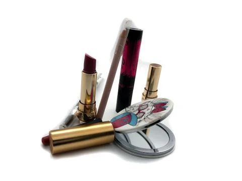 Set of cosmetics isolated on a white background. Stock Photos