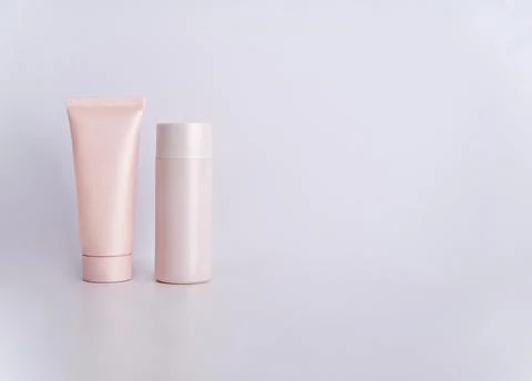 A set of cosmetics on a white background Stock Photos